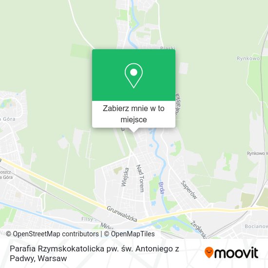 Mapa Parafia Rzymskokatolicka pw. św. Antoniego z Padwy