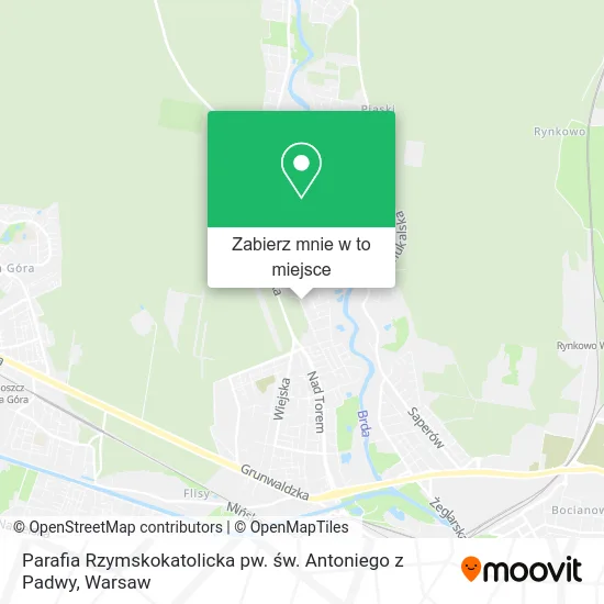 Mapa Parafia Rzymskokatolicka pw. św. Antoniego z Padwy