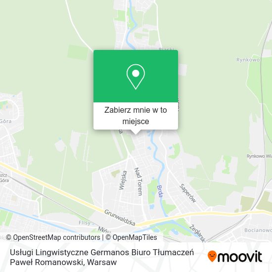 Mapa Usługi Lingwistyczne Germanos Biuro Tłumaczeń Paweł Romanowski