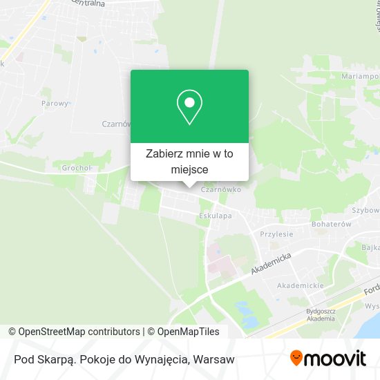 Mapa Pod Skarpą. Pokoje do Wynajęcia