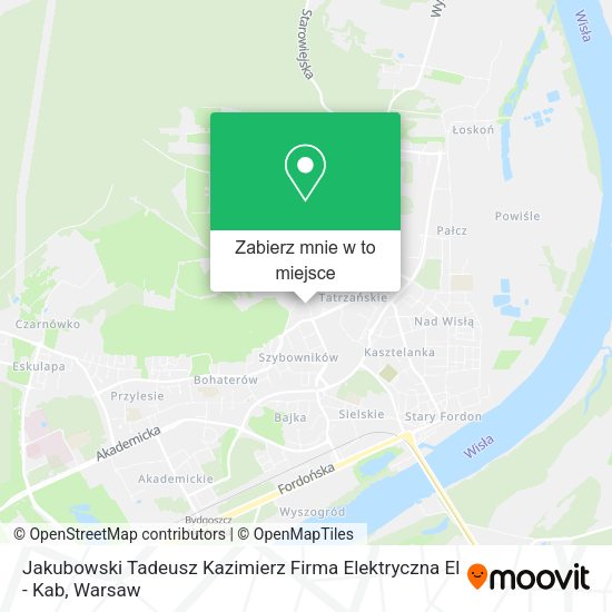 Mapa Jakubowski Tadeusz Kazimierz Firma Elektryczna El - Kab