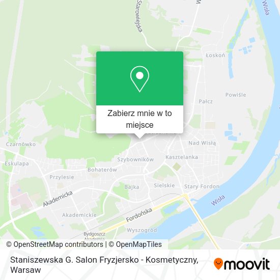 Mapa Staniszewska G. Salon Fryzjersko - Kosmetyczny