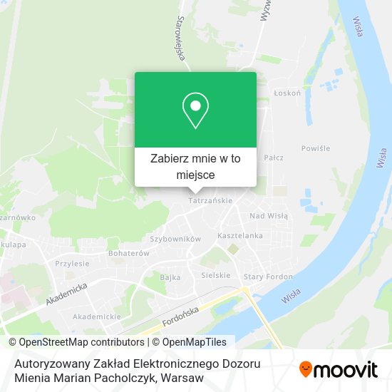 Mapa Autoryzowany Zakład Elektronicznego Dozoru Mienia Marian Pacholczyk