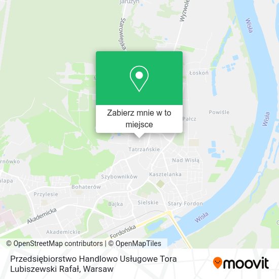 Mapa Przedsiębiorstwo Handlowo Usługowe Tora Lubiszewski Rafał