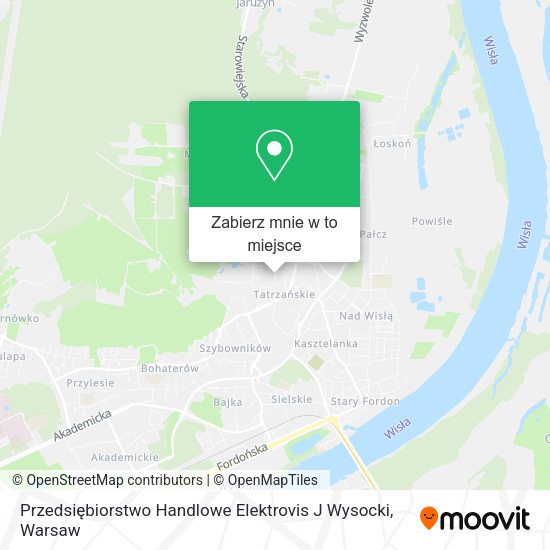 Mapa Przedsiębiorstwo Handlowe Elektrovis J Wysocki