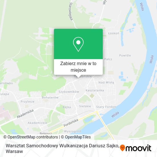 Mapa Warsztat Samochodowy Wulkanizacja Dariusz Sajko