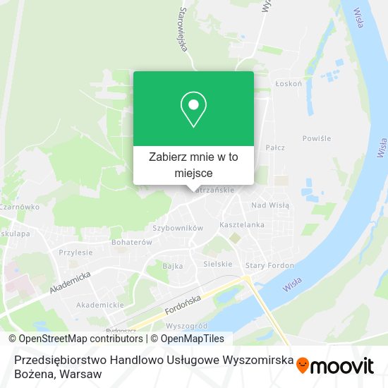 Mapa Przedsiębiorstwo Handlowo Usługowe Wyszomirska Bożena