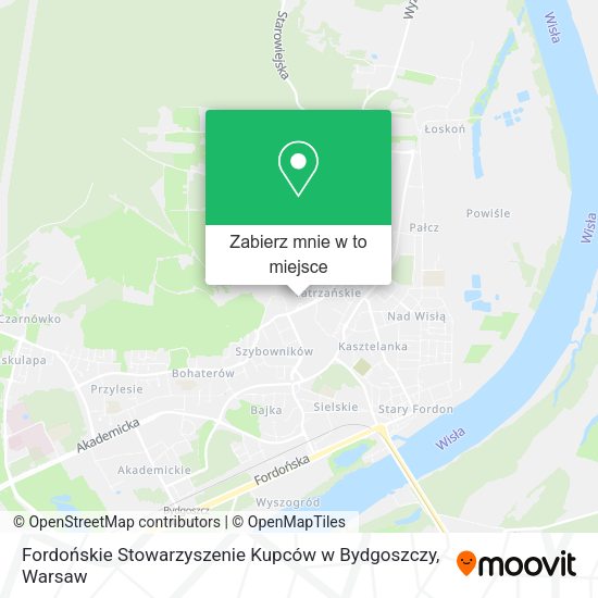 Mapa Fordońskie Stowarzyszenie Kupców w Bydgoszczy