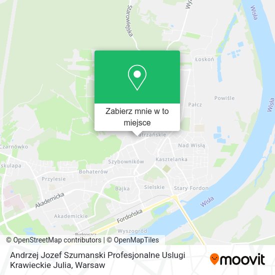 Mapa Andrzej Jozef Szumanski Profesjonalne Uslugi Krawieckie Julia