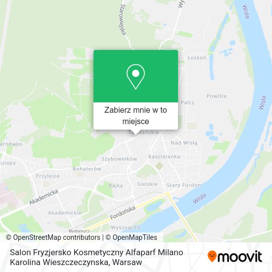 Mapa Salon Fryzjersko Kosmetyczny Alfaparf Milano Karolina Wieszczeczynska