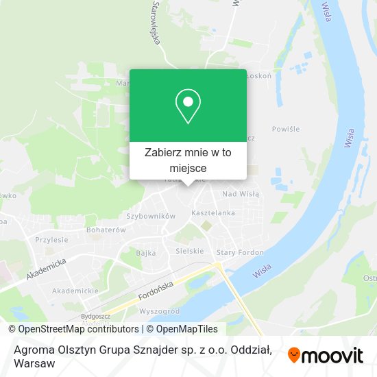 Mapa Agroma Olsztyn Grupa Sznajder sp. z o.o. Oddział