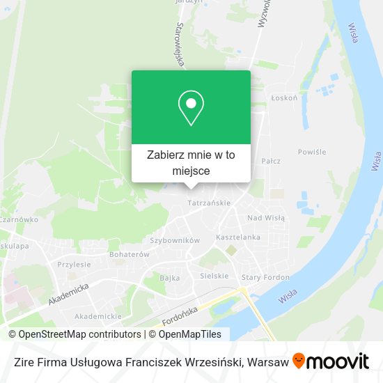 Mapa Zire Firma Usługowa Franciszek Wrzesiński