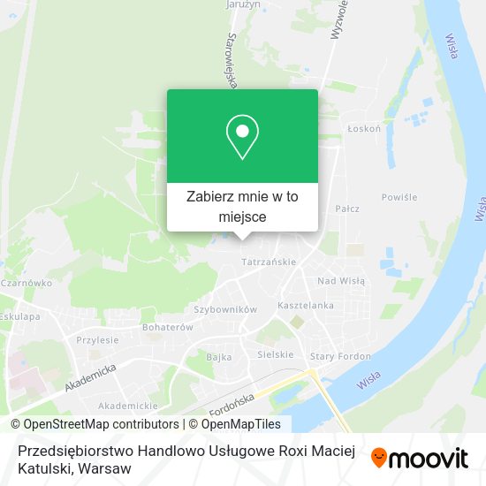 Mapa Przedsiębiorstwo Handlowo Usługowe Roxi Maciej Katulski