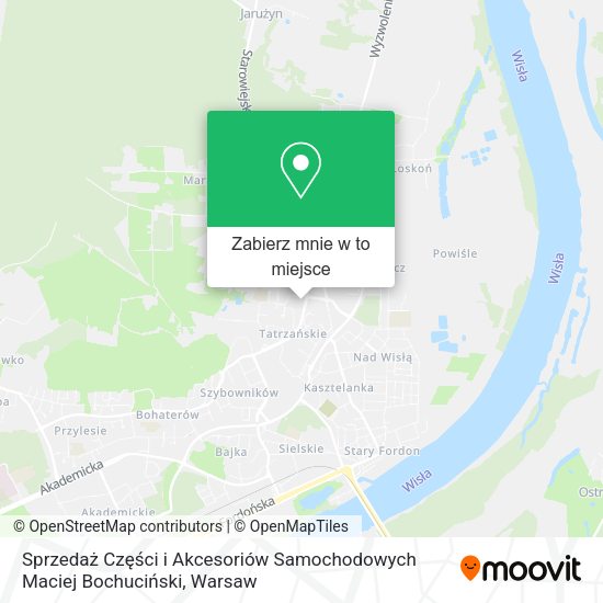 Mapa Sprzedaż Części i Akcesoriów Samochodowych Maciej Bochuciński