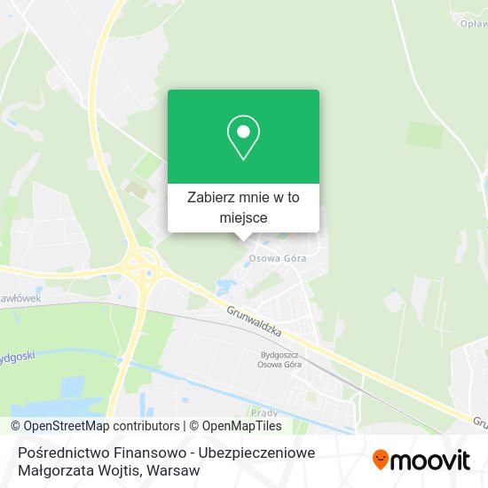 Mapa Pośrednictwo Finansowo - Ubezpieczeniowe Małgorzata Wojtis