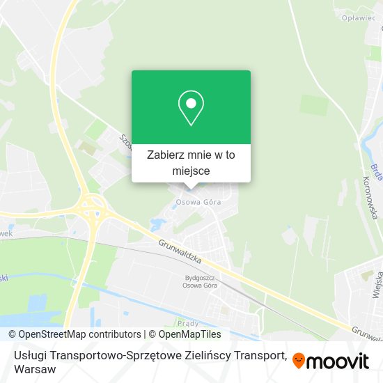 Mapa Usługi Transportowo-Sprzętowe Zielińscy Transport