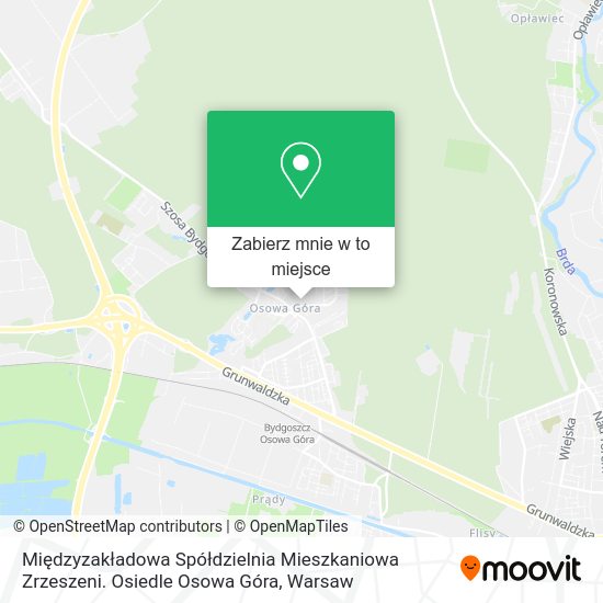 Mapa Międzyzakładowa Spółdzielnia Mieszkaniowa Zrzeszeni. Osiedle Osowa Góra