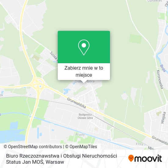 Mapa Biuro Rzeczoznawstwa i Obsługi Nieruchomości Status Jan MOŚ