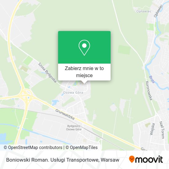 Mapa Boniowski Roman. Usługi Transportowe