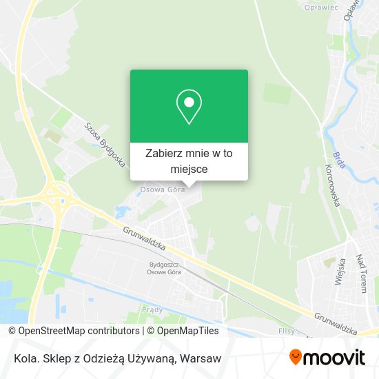 Mapa Kola. Sklep z Odzieżą Używaną