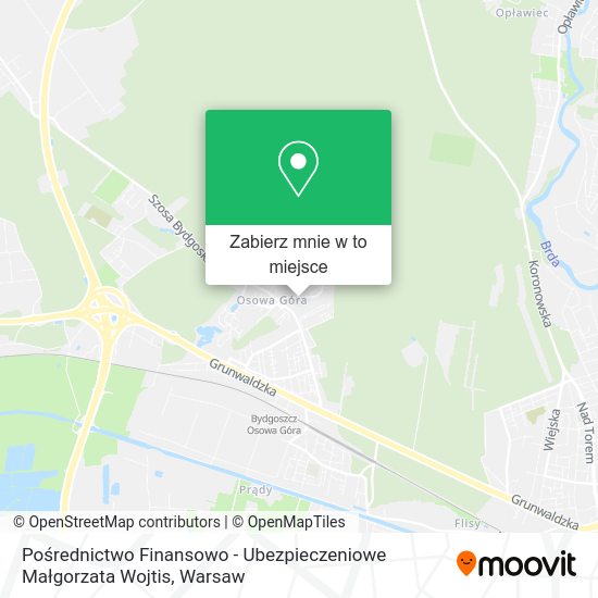 Mapa Pośrednictwo Finansowo - Ubezpieczeniowe Małgorzata Wojtis