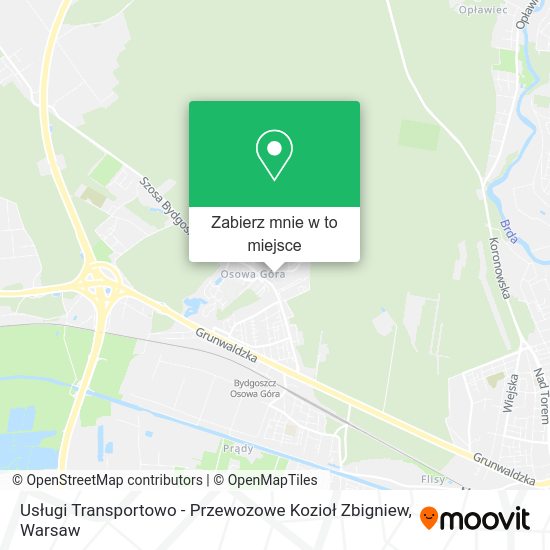 Mapa Usługi Transportowo - Przewozowe Kozioł Zbigniew