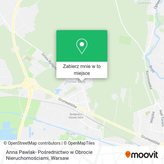 Mapa Anna Pawlak- Pośrednictwo w Obrocie Nieruchomościami