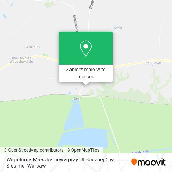 Mapa Wspólnota Mieszkaniowa przy Ul Bocznej 5 w Ślesinie