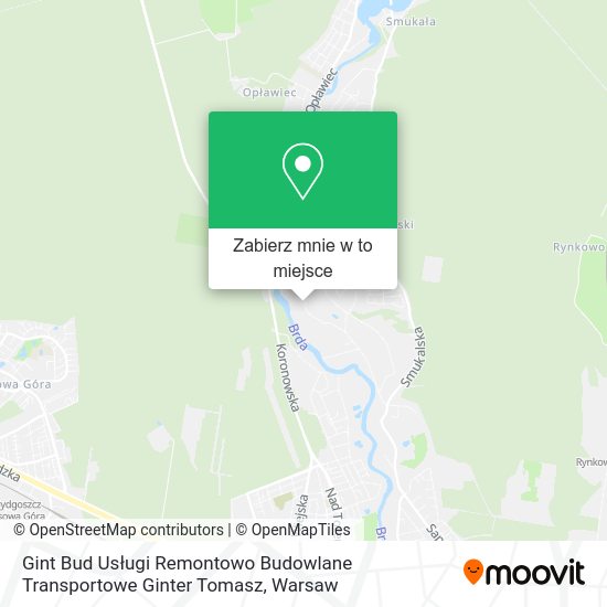 Mapa Gint Bud Usługi Remontowo Budowlane Transportowe Ginter Tomasz