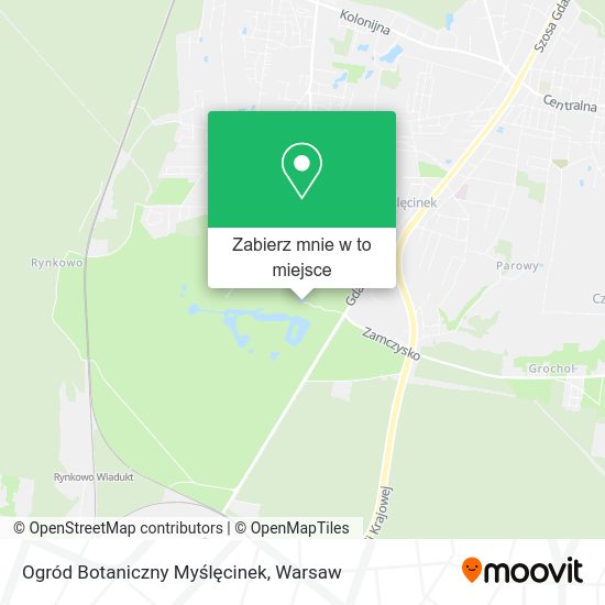 Mapa Ogród Botaniczny Myślęcinek