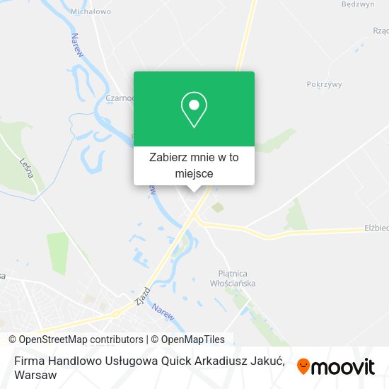 Mapa Firma Handlowo Usługowa Quick Arkadiusz Jakuć