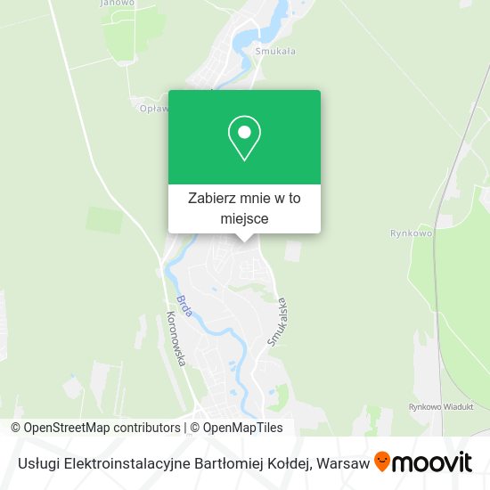 Mapa Usługi Elektroinstalacyjne Bartłomiej Kołdej