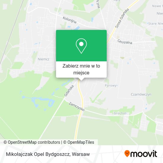 Mapa Mikołajczak Opel Bydgoszcz