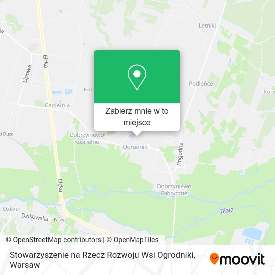 Mapa Stowarzyszenie na Rzecz Rozwoju Wsi Ogrodniki