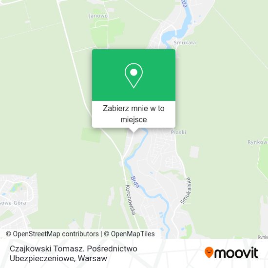 Mapa Czajkowski Tomasz. Pośrednictwo Ubezpieczeniowe