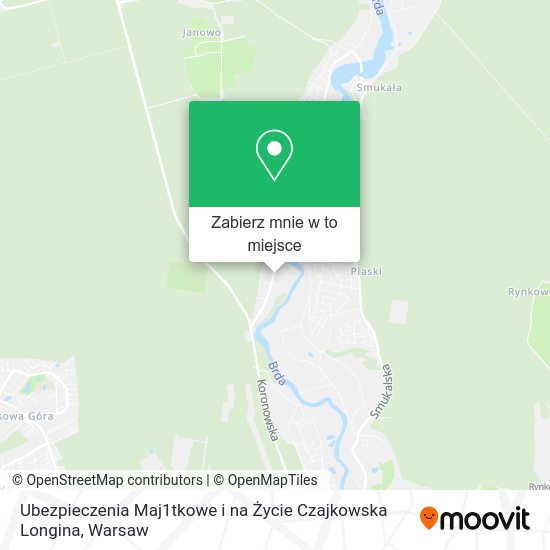 Mapa Ubezpieczenia Maj1tkowe i na Życie Czajkowska Longina