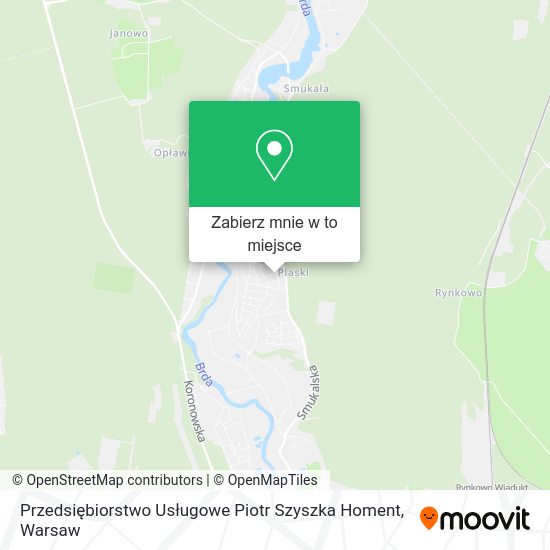 Mapa Przedsiębiorstwo Usługowe Piotr Szyszka Homent