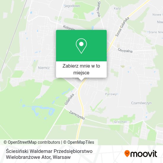 Mapa Ściesiński Waldemar Przedsiębiorstwo Wielobranżowe Ator