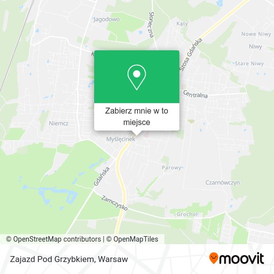 Mapa Zajazd Pod Grzybkiem