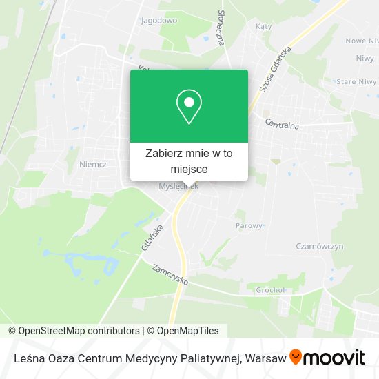 Mapa Leśna Oaza Centrum Medycyny Paliatywnej