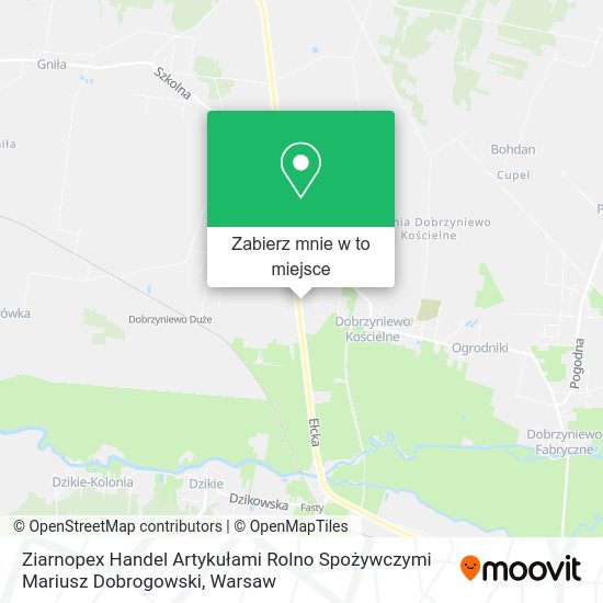 Mapa Ziarnopex Handel Artykułami Rolno Spożywczymi Mariusz Dobrogowski