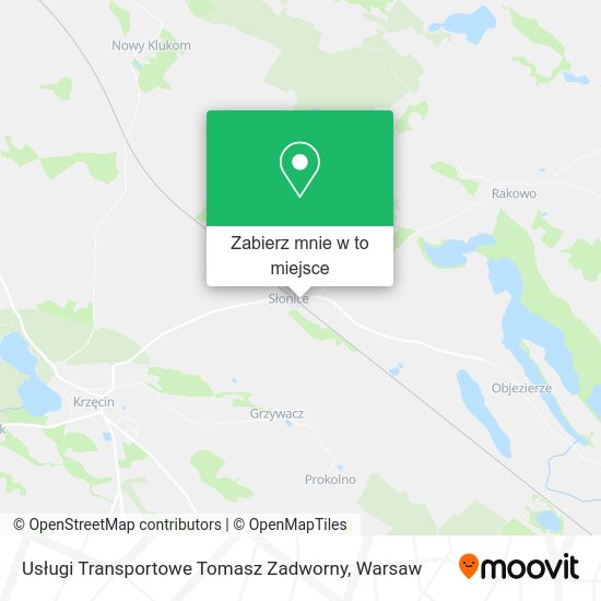 Mapa Usługi Transportowe Tomasz Zadworny