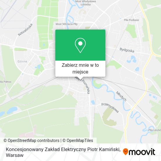 Mapa Koncesjonowany Zakład Elektryczny Piotr Kamiński