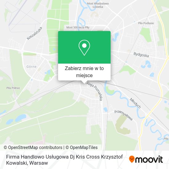 Mapa Firma Handlowo Usługowa Dj Kris Cross Krzysztof Kowalski