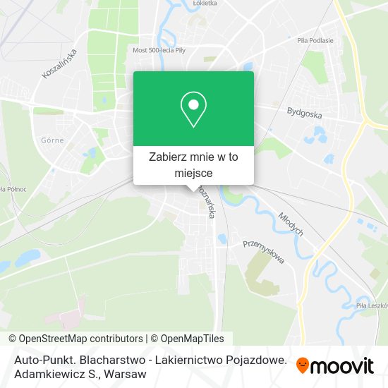 Mapa Auto-Punkt. Blacharstwo - Lakiernictwo Pojazdowe. Adamkiewicz S.