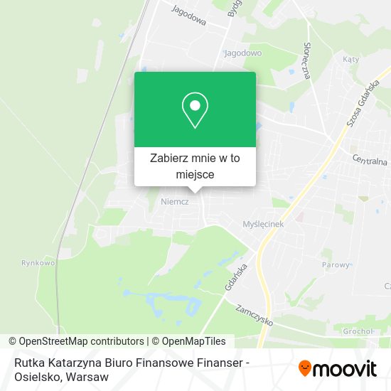 Mapa Rutka Katarzyna Biuro Finansowe Finanser - Osielsko