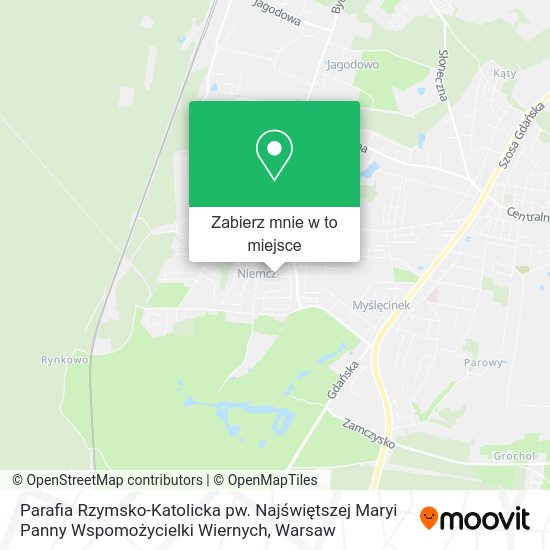 Mapa Parafia Rzymsko-Katolicka pw. Najświętszej Maryi Panny Wspomożycielki Wiernych