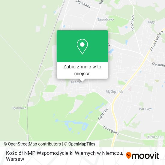 Mapa Kościół NMP Wspomożycielki Wiernych w Niemczu