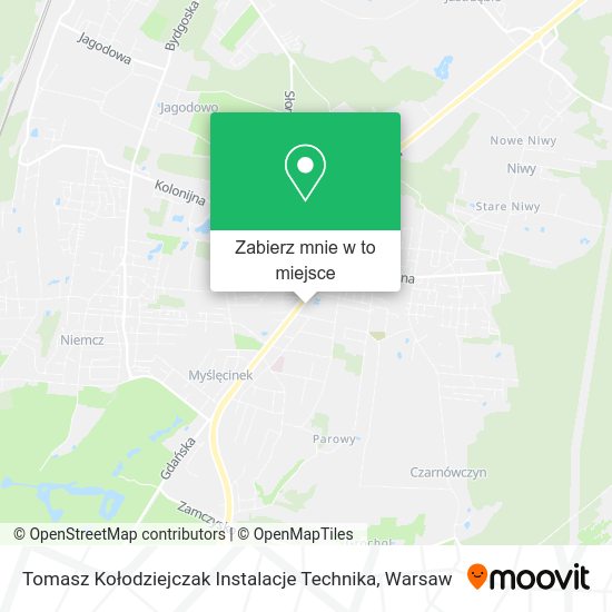 Mapa Tomasz Kołodziejczak Instalacje Technika