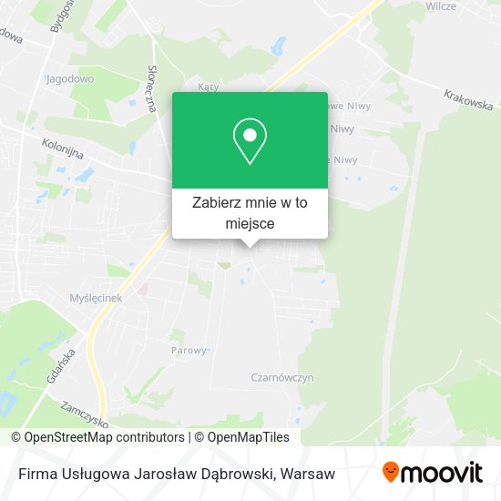 Mapa Firma Usługowa Jarosław Dąbrowski